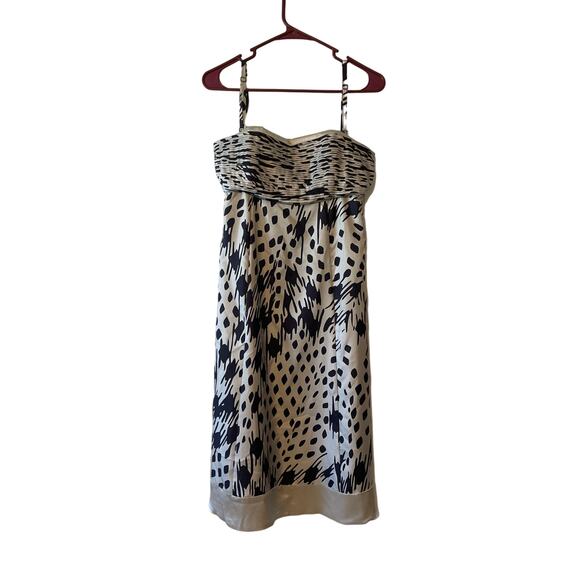 Ted Baker Dali Print 100% Silk Strappy Dress Padded Chest Women's Size 2 - Picture 1 of 6